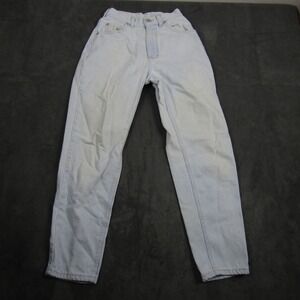 Lee Jeans Women 4 Pet. Light Blue Vintage High Waisted Tapered Mom Denim USA